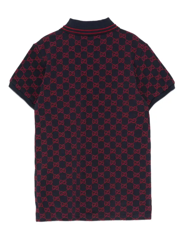Gucci Kids GG-pattern Polo Shirt Blue FARFETCH