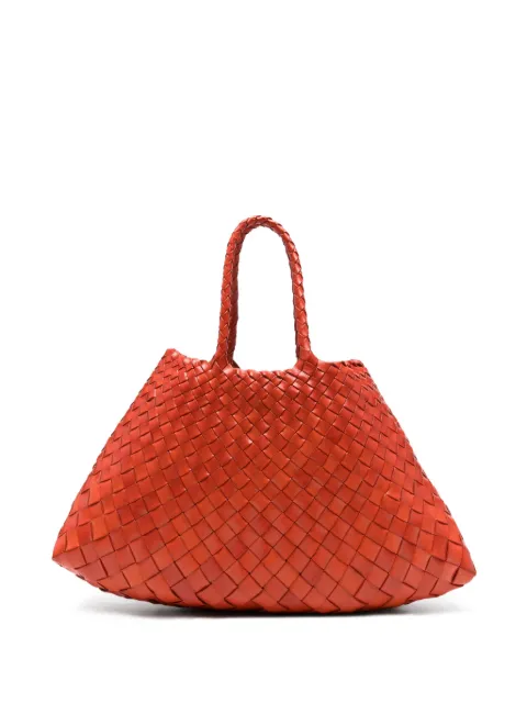 DRAGON DIFFUSION small Santa Croce woven leather shoulder bag