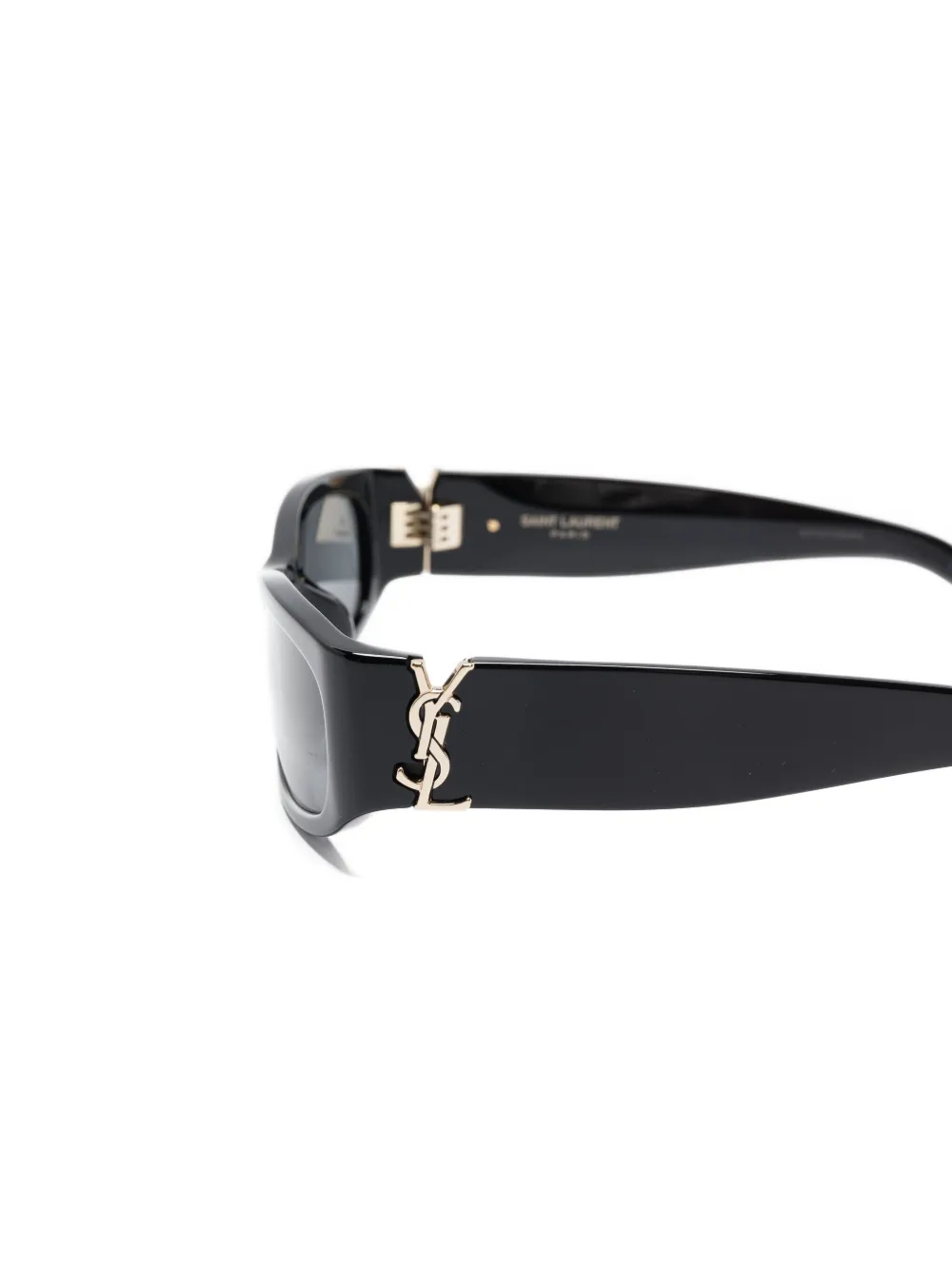 Saint Laurent Eyewear Zonnebril met logoplakkaat Zwart