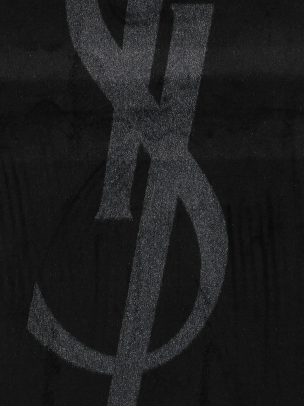 Saint Laurent Sjaal met logo-jacquard - Zwart