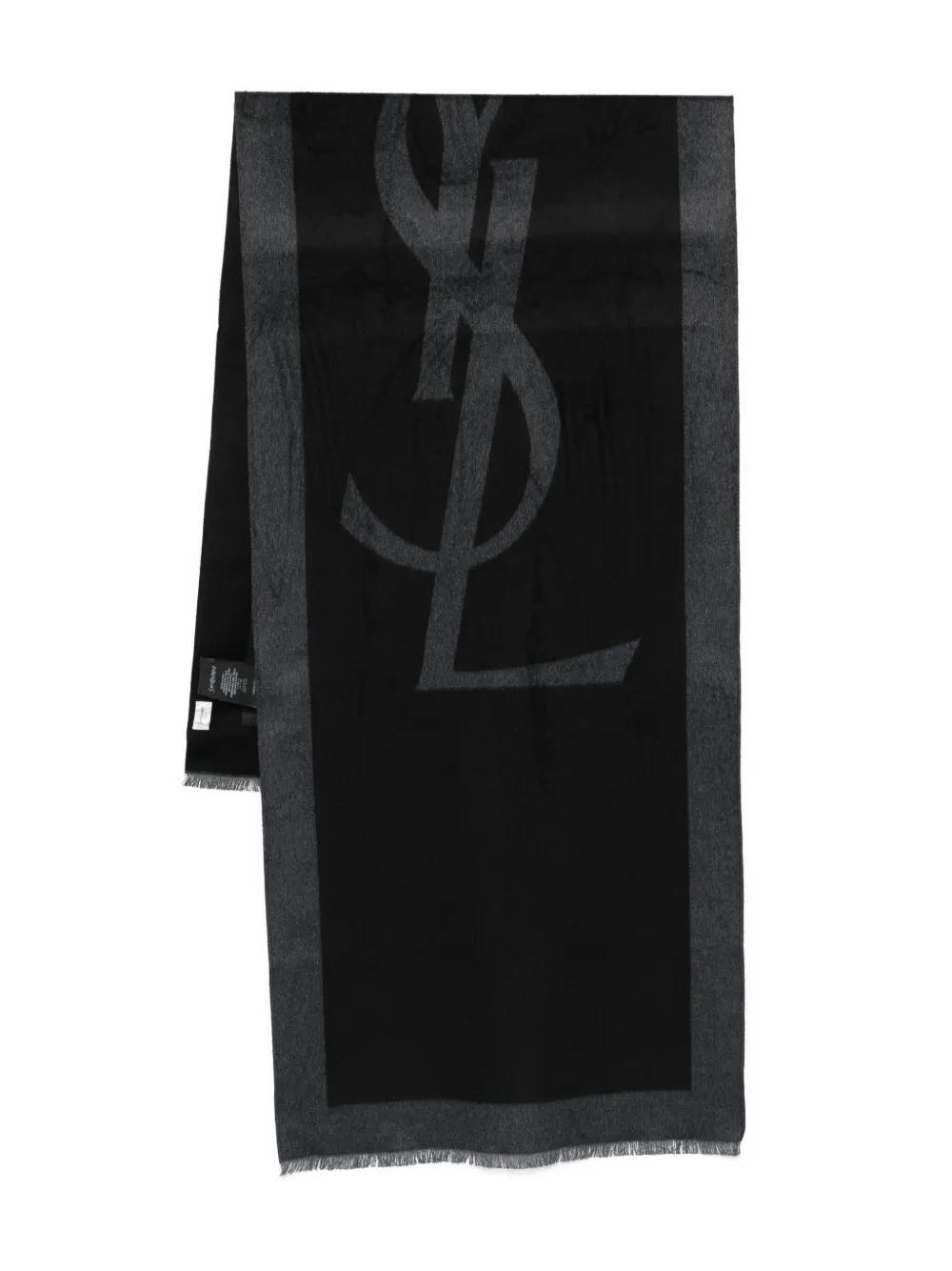 Saint Laurent Sjaal met logo-jacquard Zwart