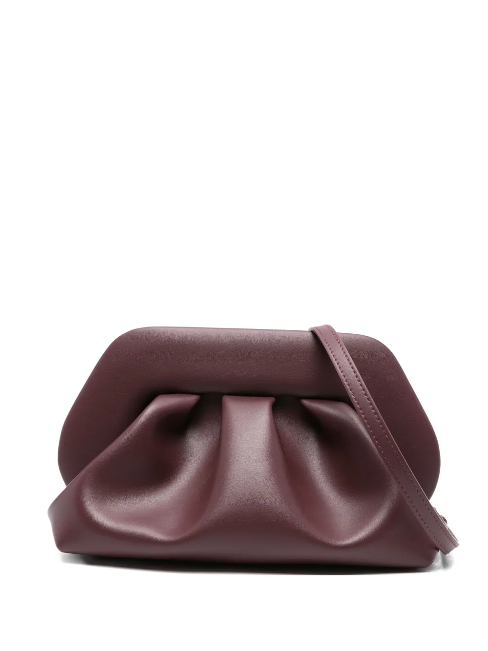 Themoirè Geplooide clutch met omslag Rood