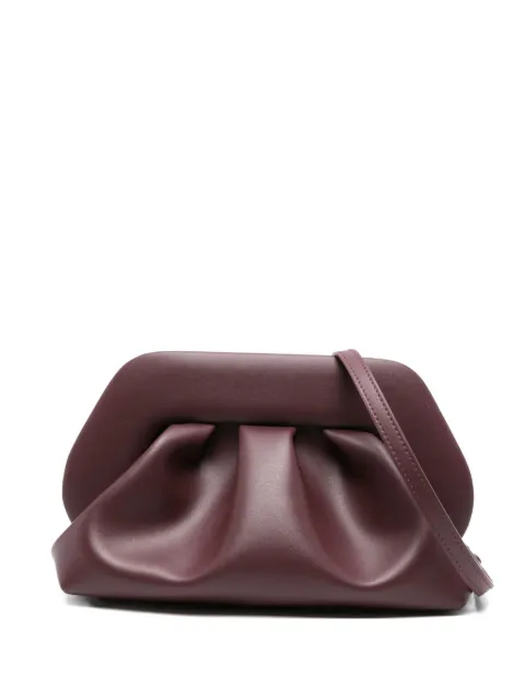 Themoirè pleated flap clutch bag