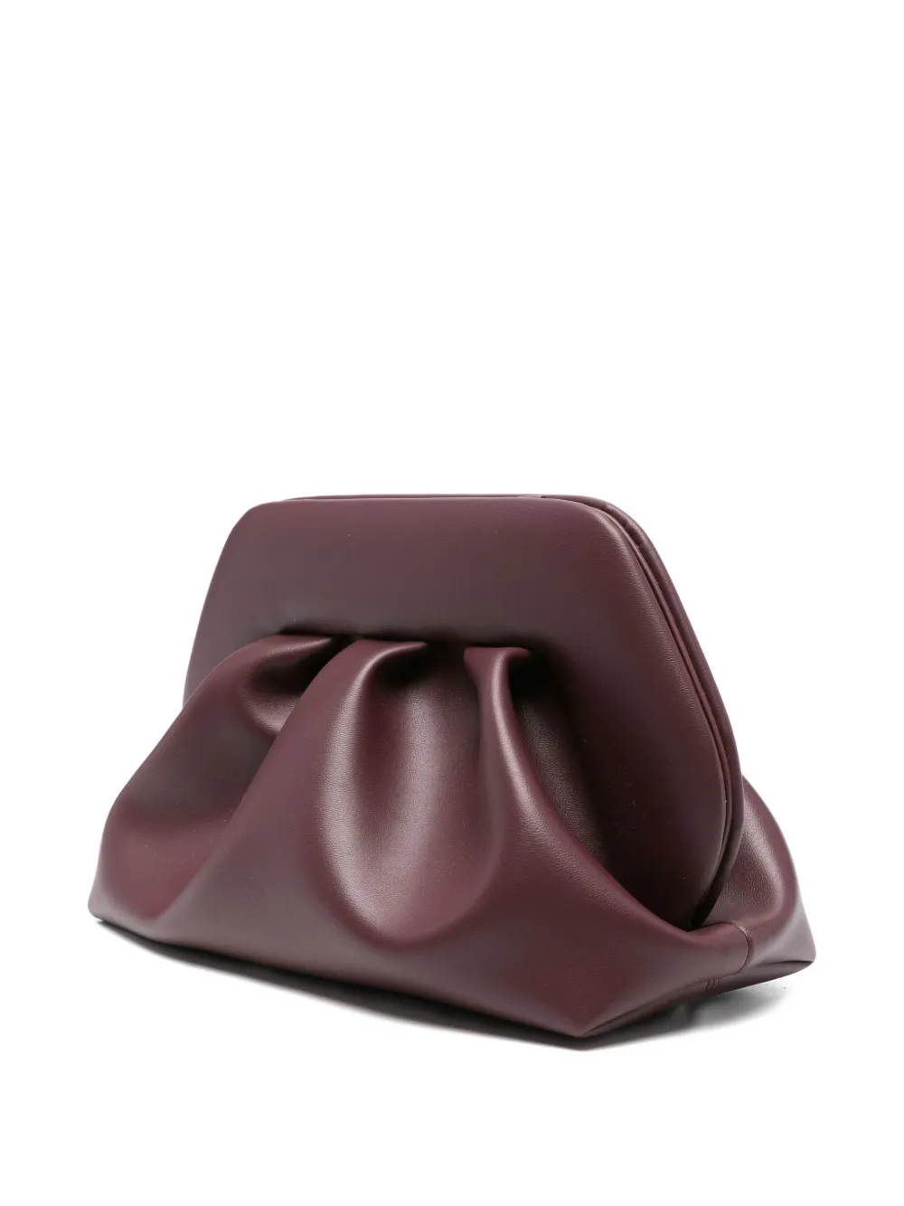 Themoirè Geplooide clutch met omslag - Rood