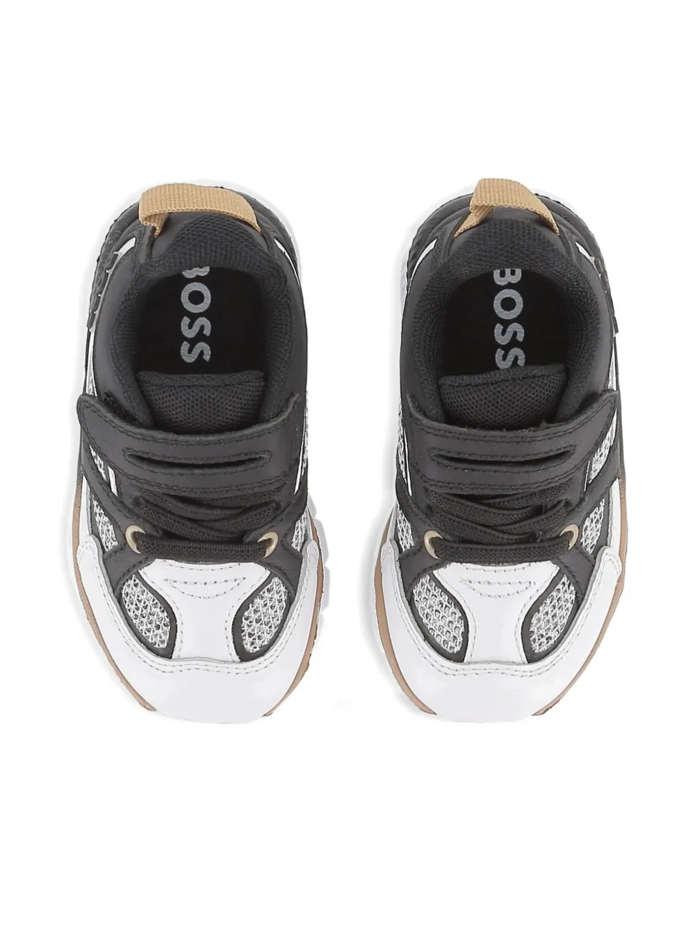 BOSS Kidswear mesh-panelled sneakers Zwart