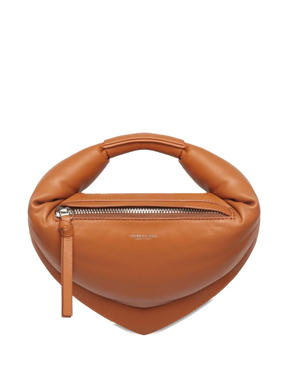 knotted leather tote bag