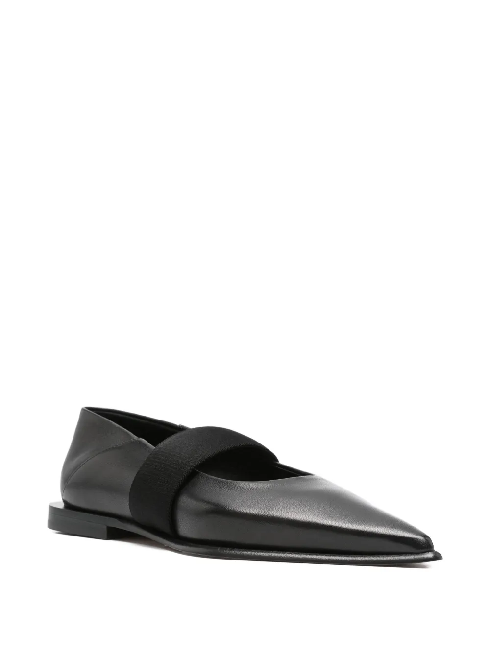 Sportmax leather ballet flats Black