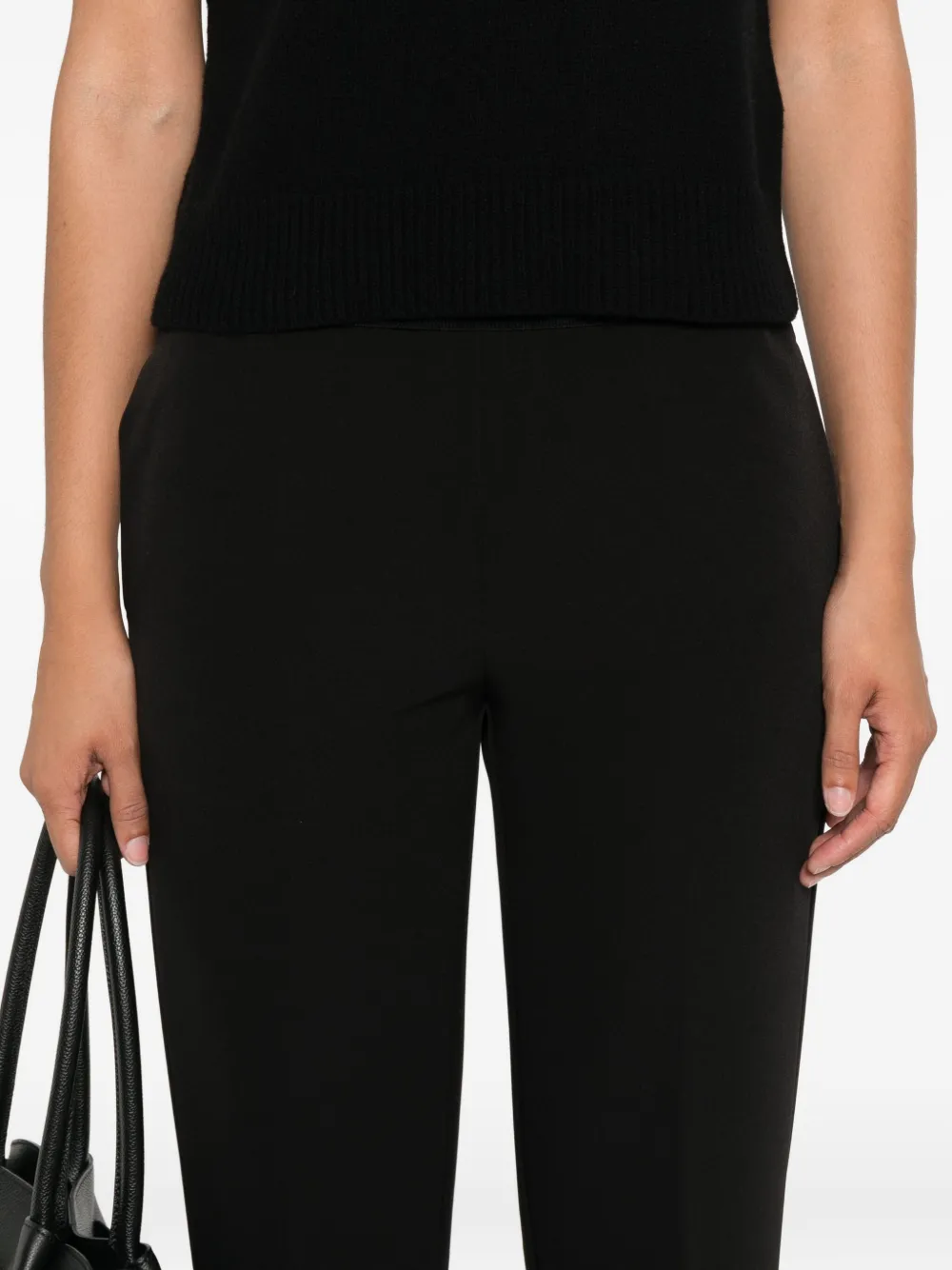 ERMANNO FIRENZE Broek met elastische taille Zwart
