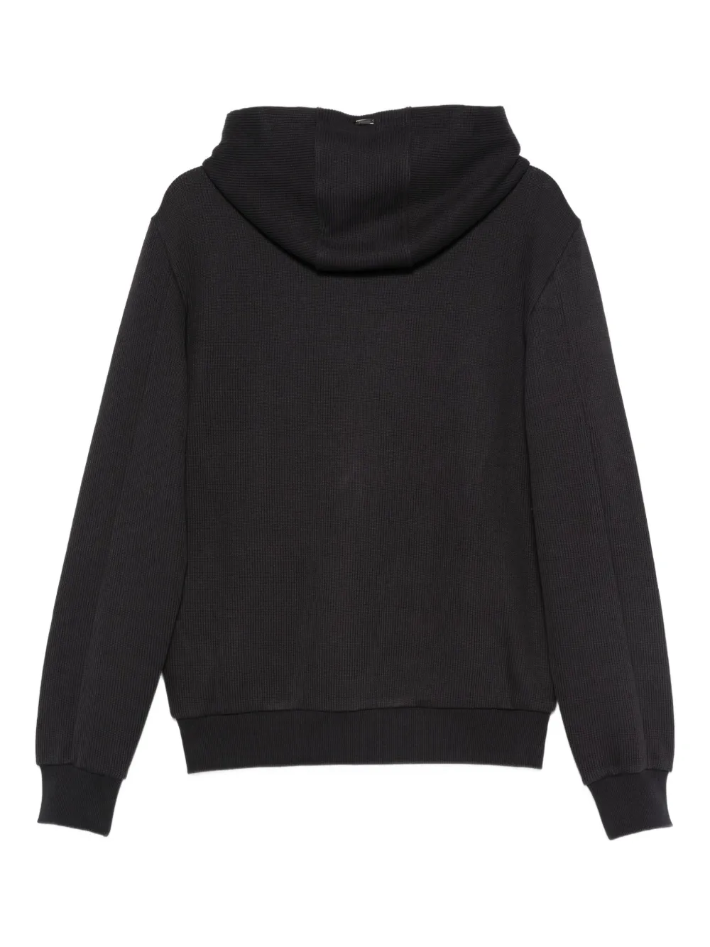 Herno Geribbelde hoodie met vlakken en rits Blauw