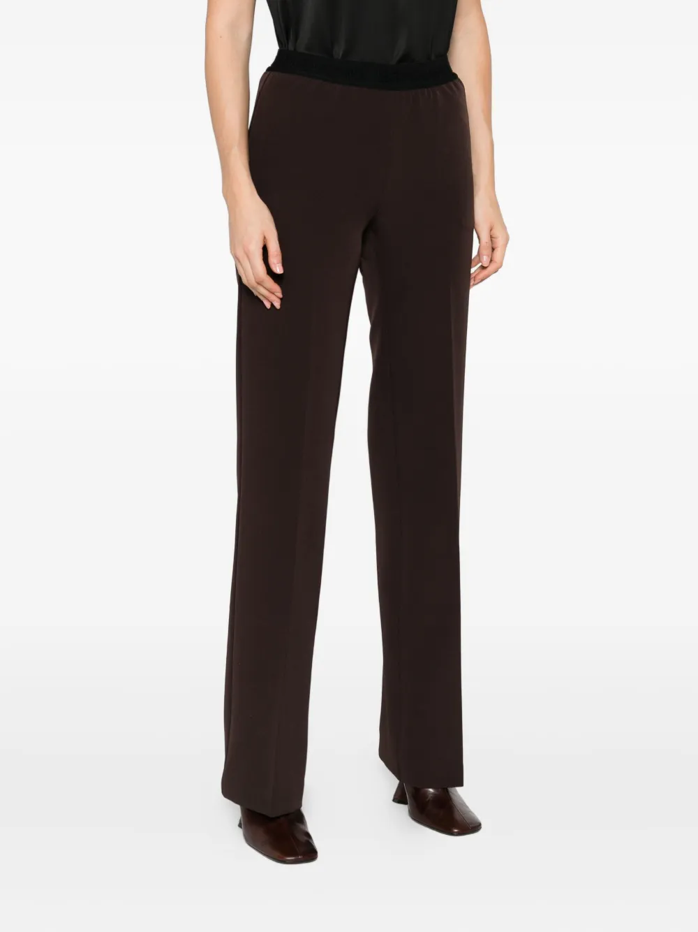 ERMANNO FIRENZE Broek met elastische taille Bruin
