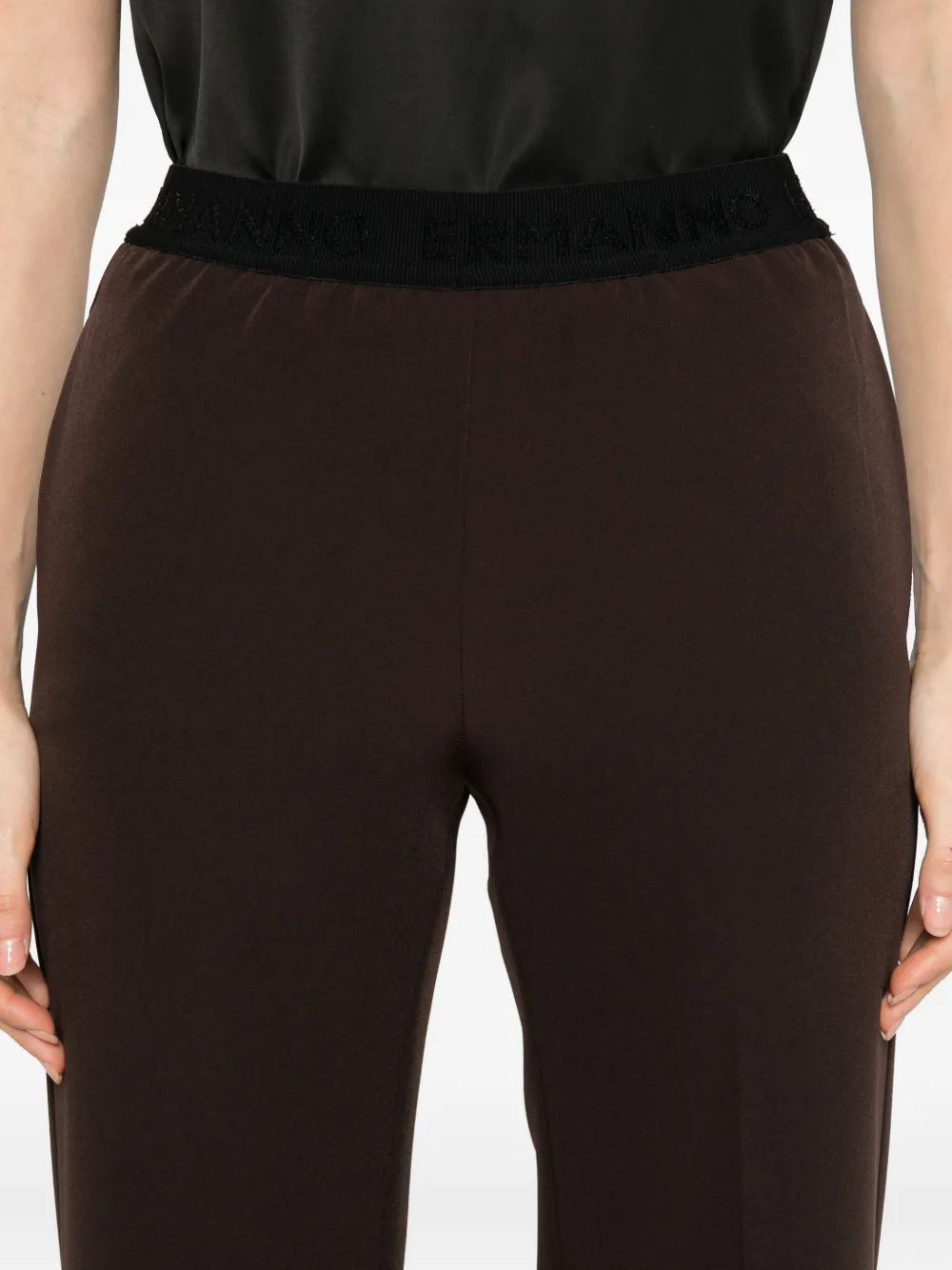ERMANNO FIRENZE Broek met elastische taille Bruin