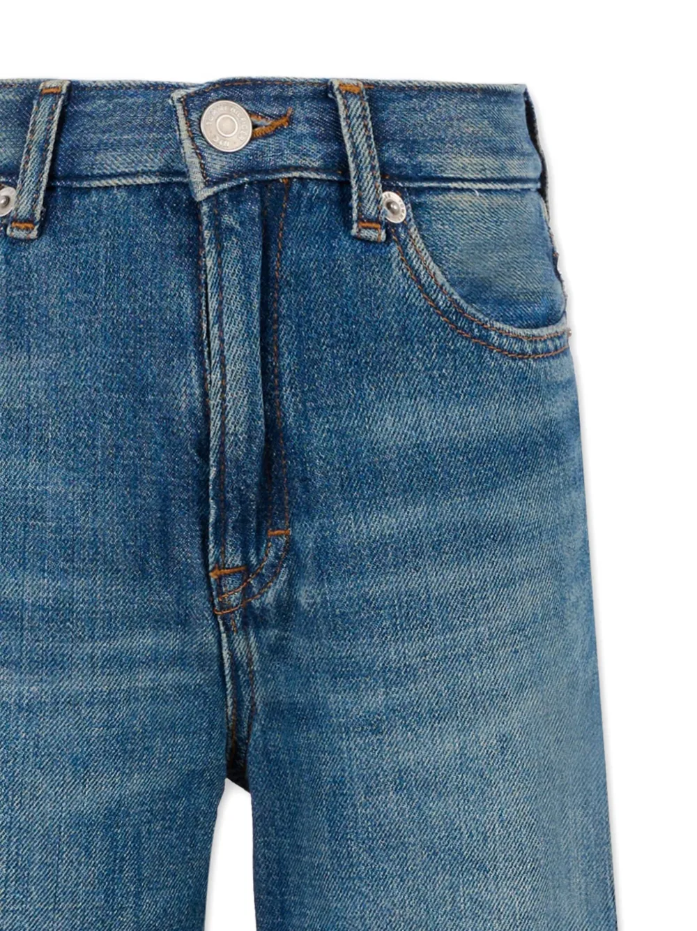 Tommy Hilfiger Junior embroidered-logo-patch jeans Blauw