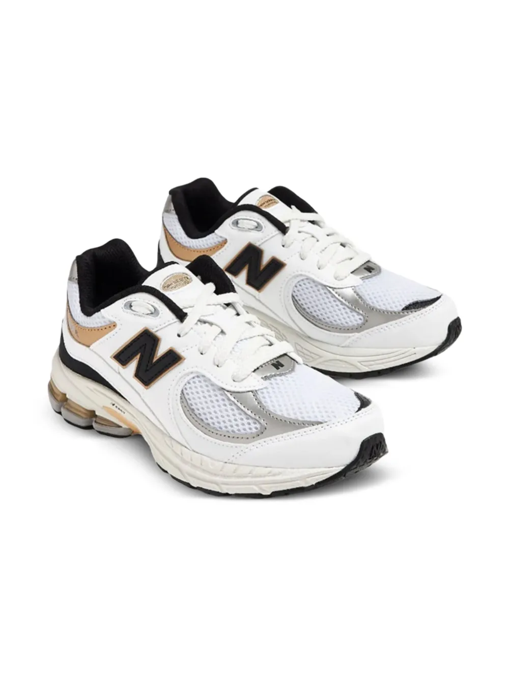 New Balance Kids 2002R "White Black Gold" sneakers