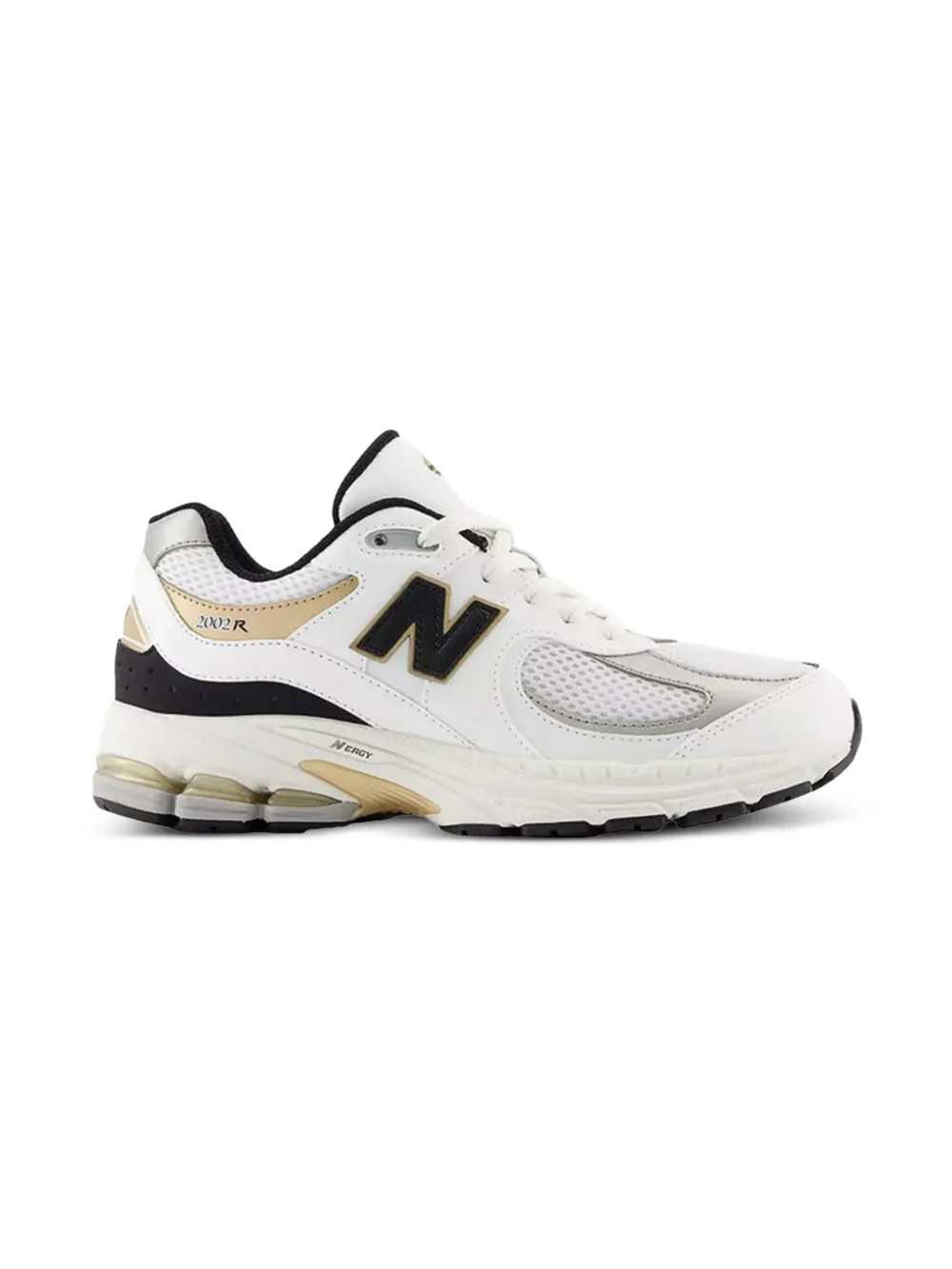 New Balance Kids 2002R "White Black Gold" sneakers