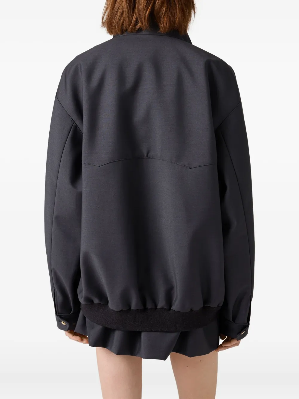 Miu Rok met trekkoord en logodetail Blauw