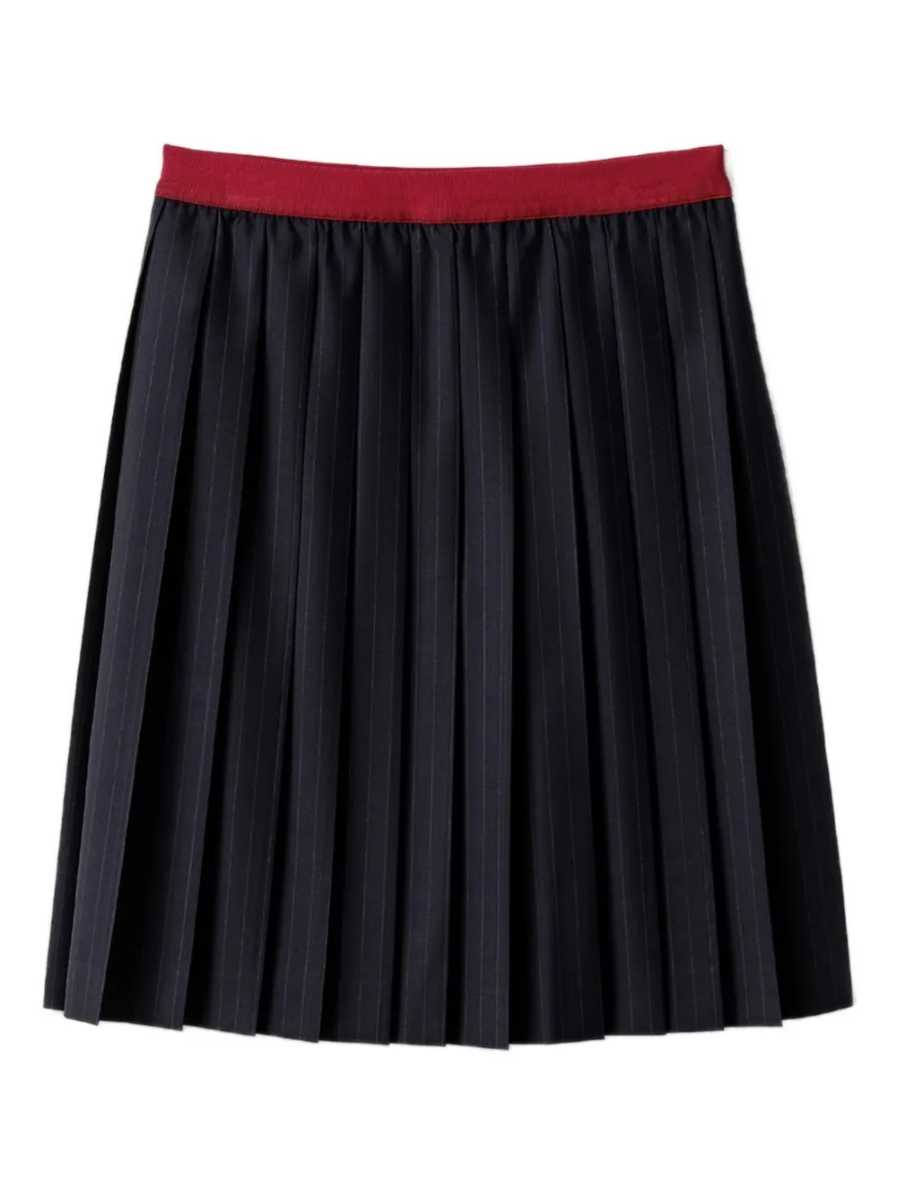 Miu Miu Pinstripe Pleated Skirt In Blue