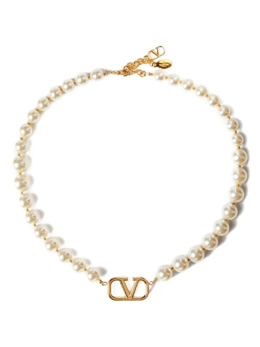 VLogo Signature pearl-embellished necklace