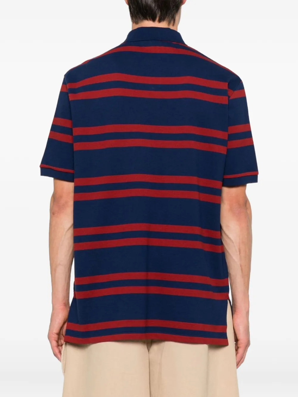 Valentino Garavani Chez Valentino gestreept poloshirt met borduurwerk Blauw