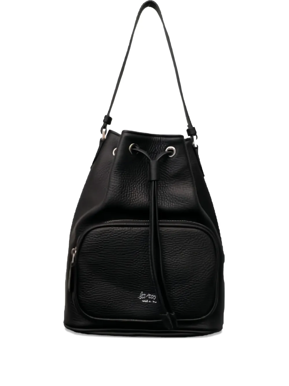 La Rose Drawstring-fastening Cross Body Bag In Black