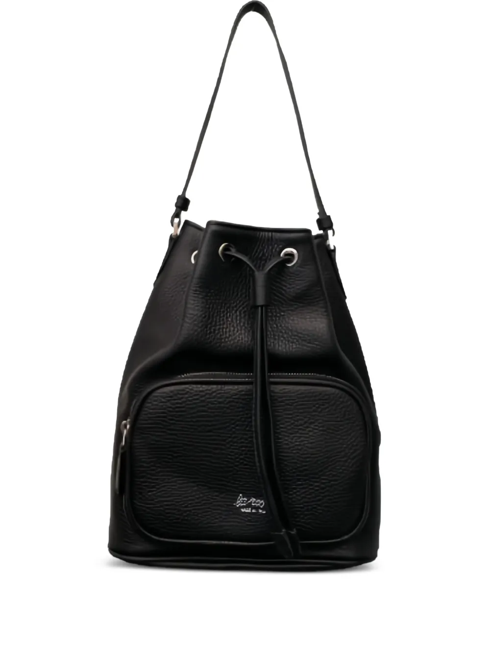 LA ROSE drawstring-fastening cross body bag – Black