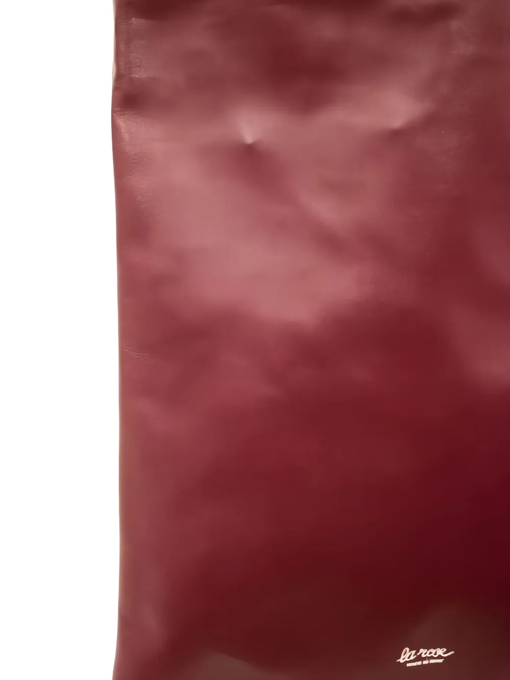 LA ROSE logo detail leather tote bag - Rood