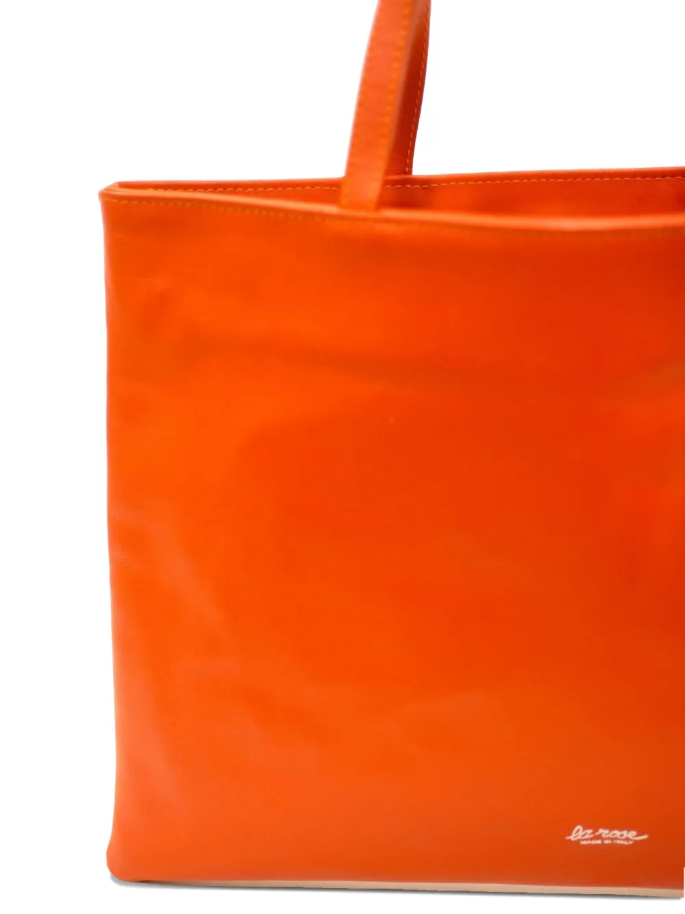 La Rose Zip Fastening Tote Bag In Orange