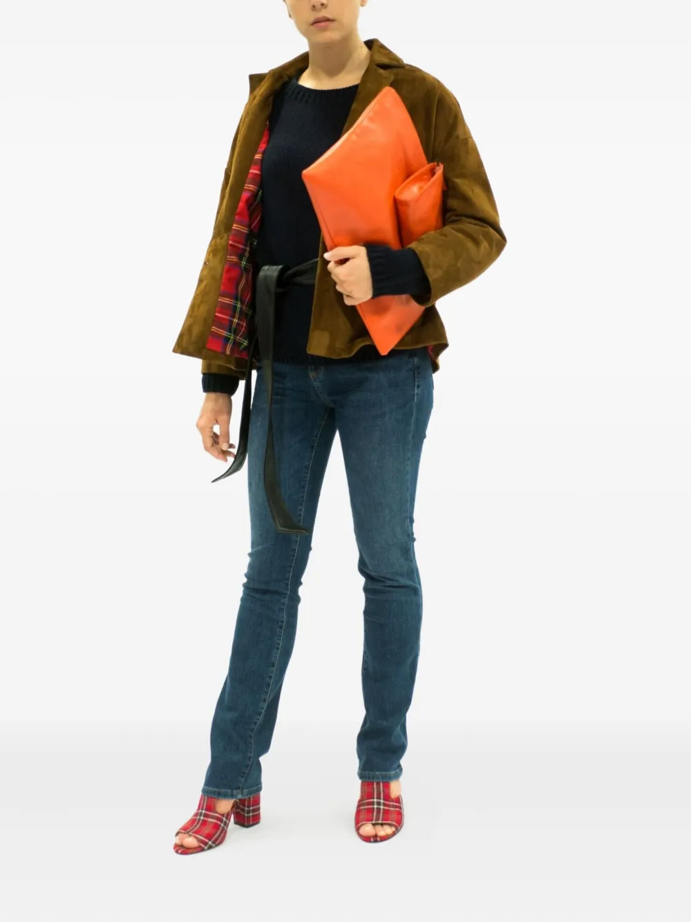 LA ROSE zip fastening tote bag - Oranje