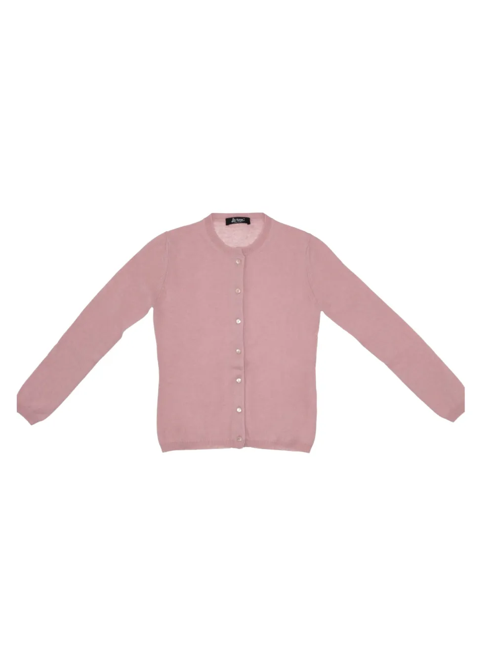 La Rose Cashmere Button Cardigan In Pink