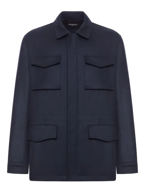 Kiton flap-pocket cashmere coat