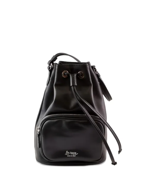 LA ROSE drawstring leather bucket bag