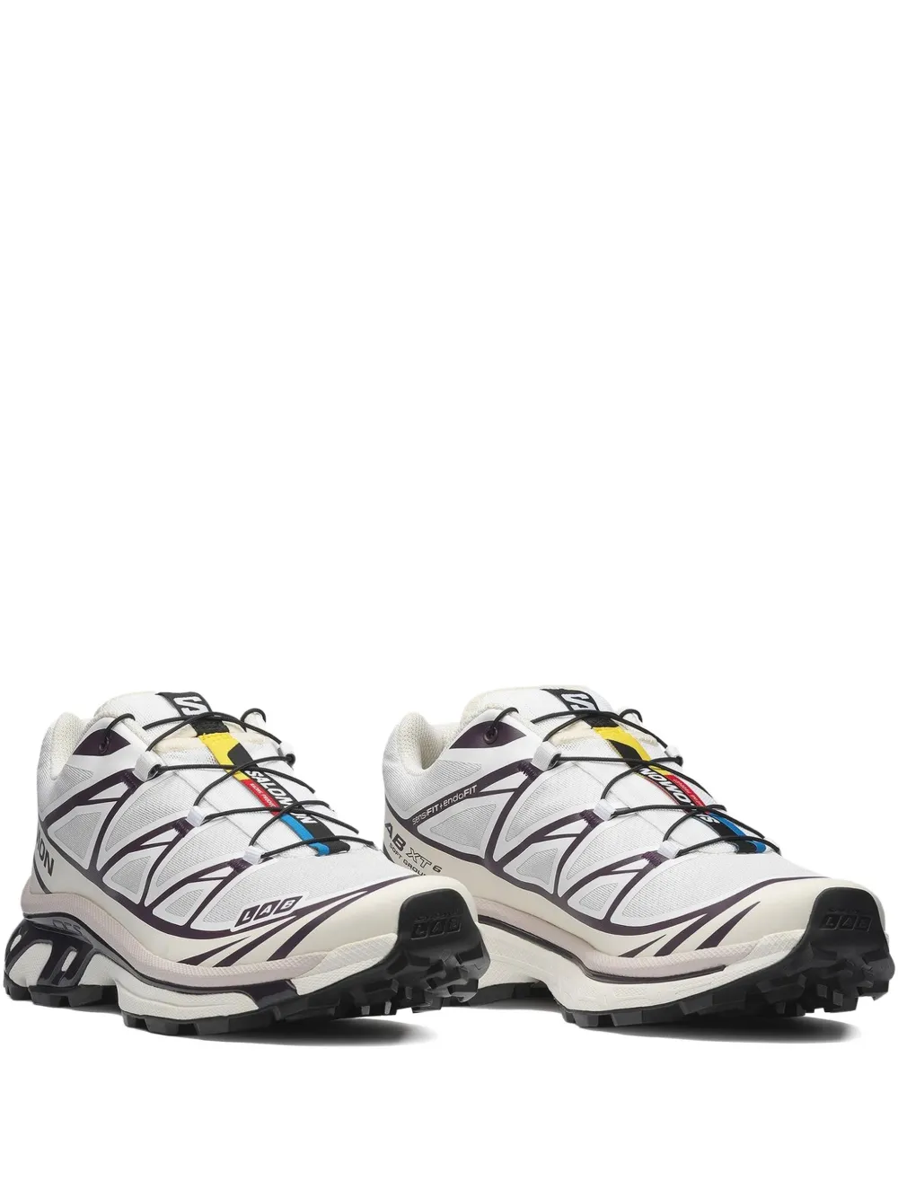 Salomon XT-6 logo-print sneakers WHITE VANILLA ICE PLUM PERFECT