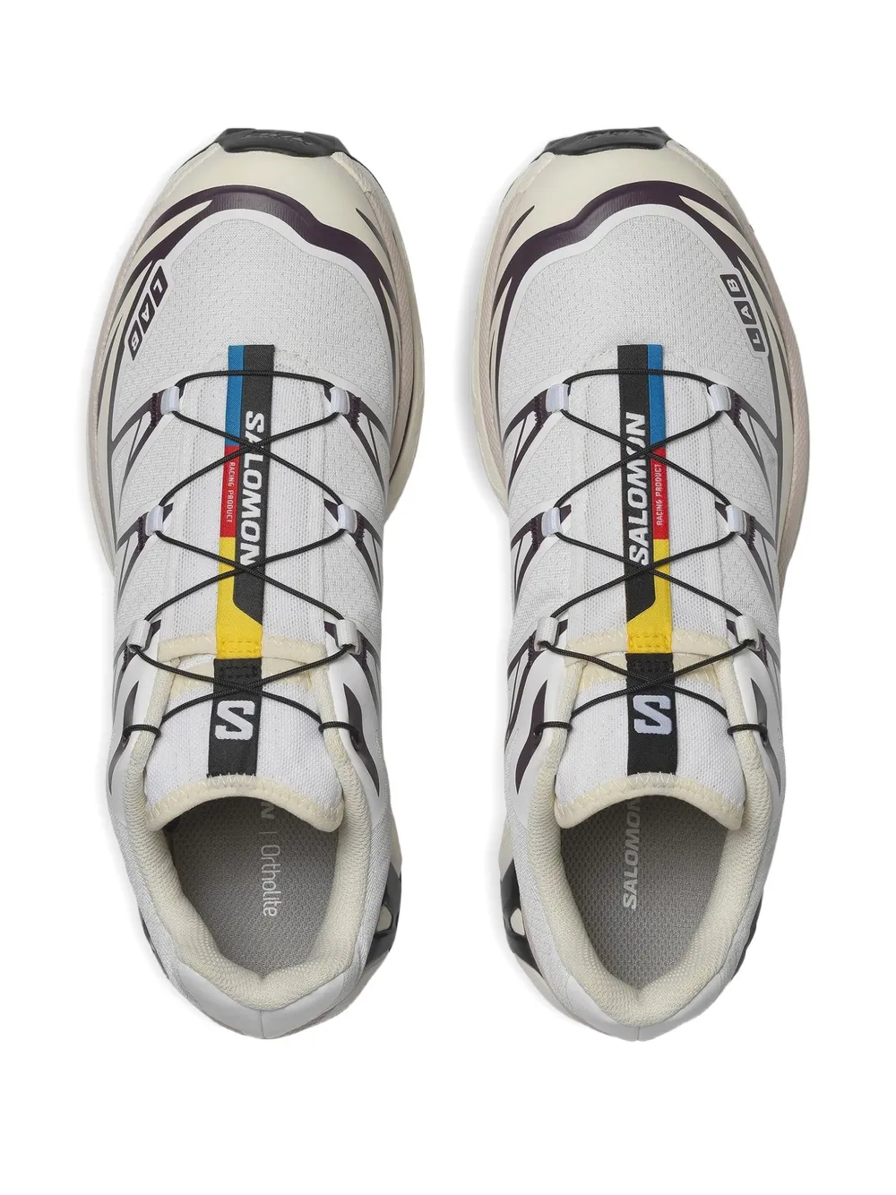 Salomon XT-6 logo-print sneakers WHITE VANILLA ICE PLUM PERFECT