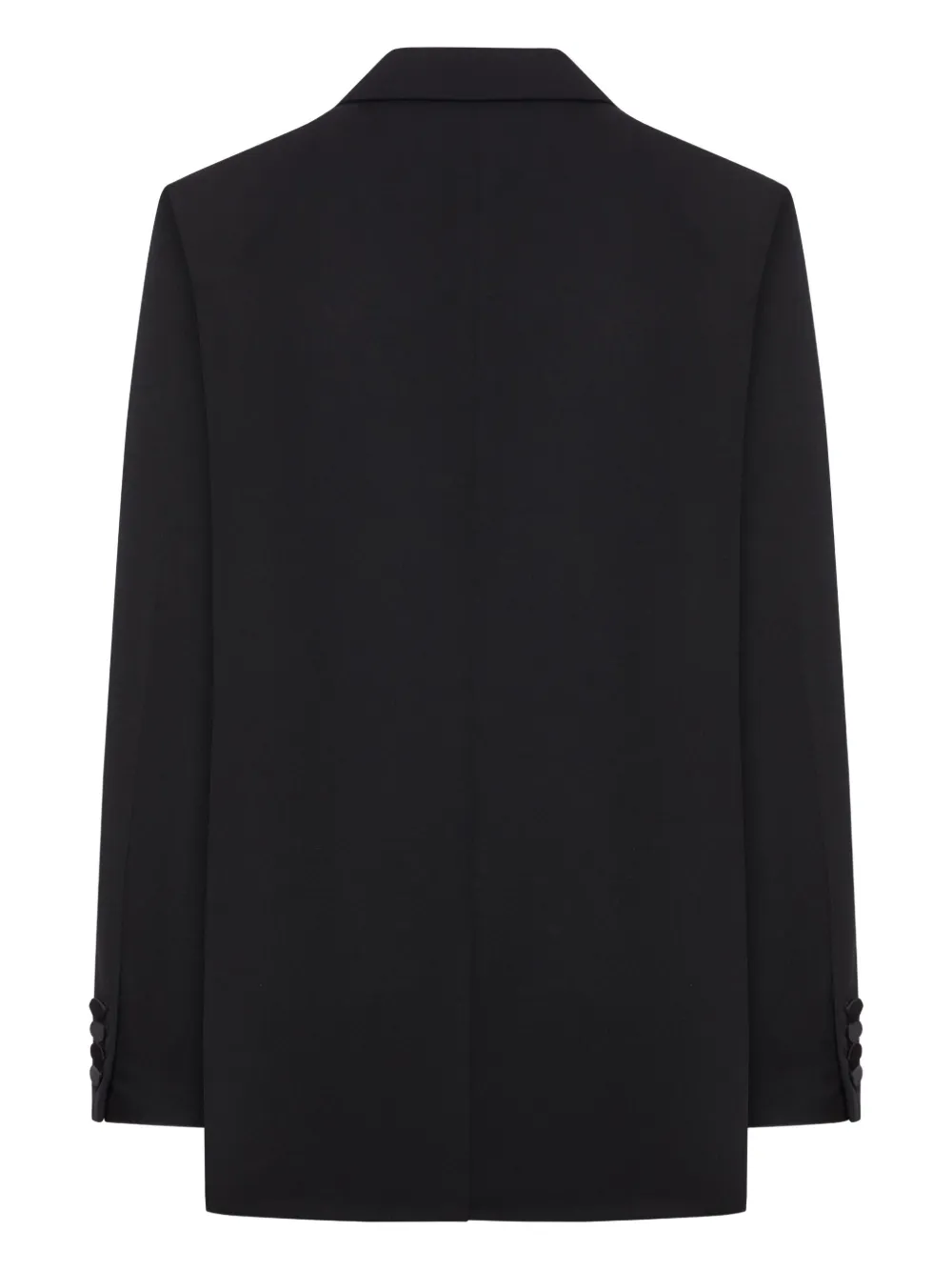 Saint Laurent satin-lapels double-breasted blazer Zwart