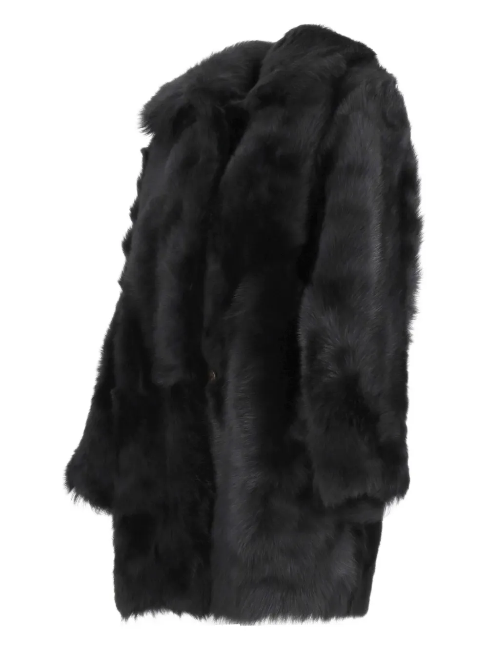 LA ROSE faux-fur coat - Nero