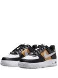 Nike Kids Air Force 1 Low ""Black Metallic Silver"" sneakers