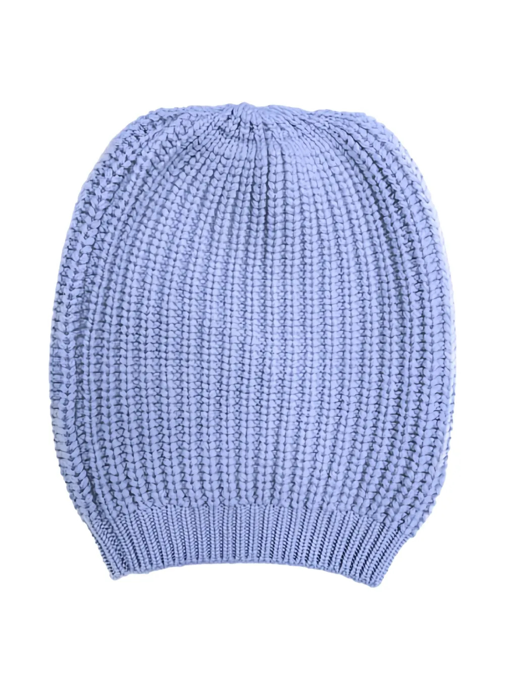 La Rose Cash Ribbed Beanie In Blue