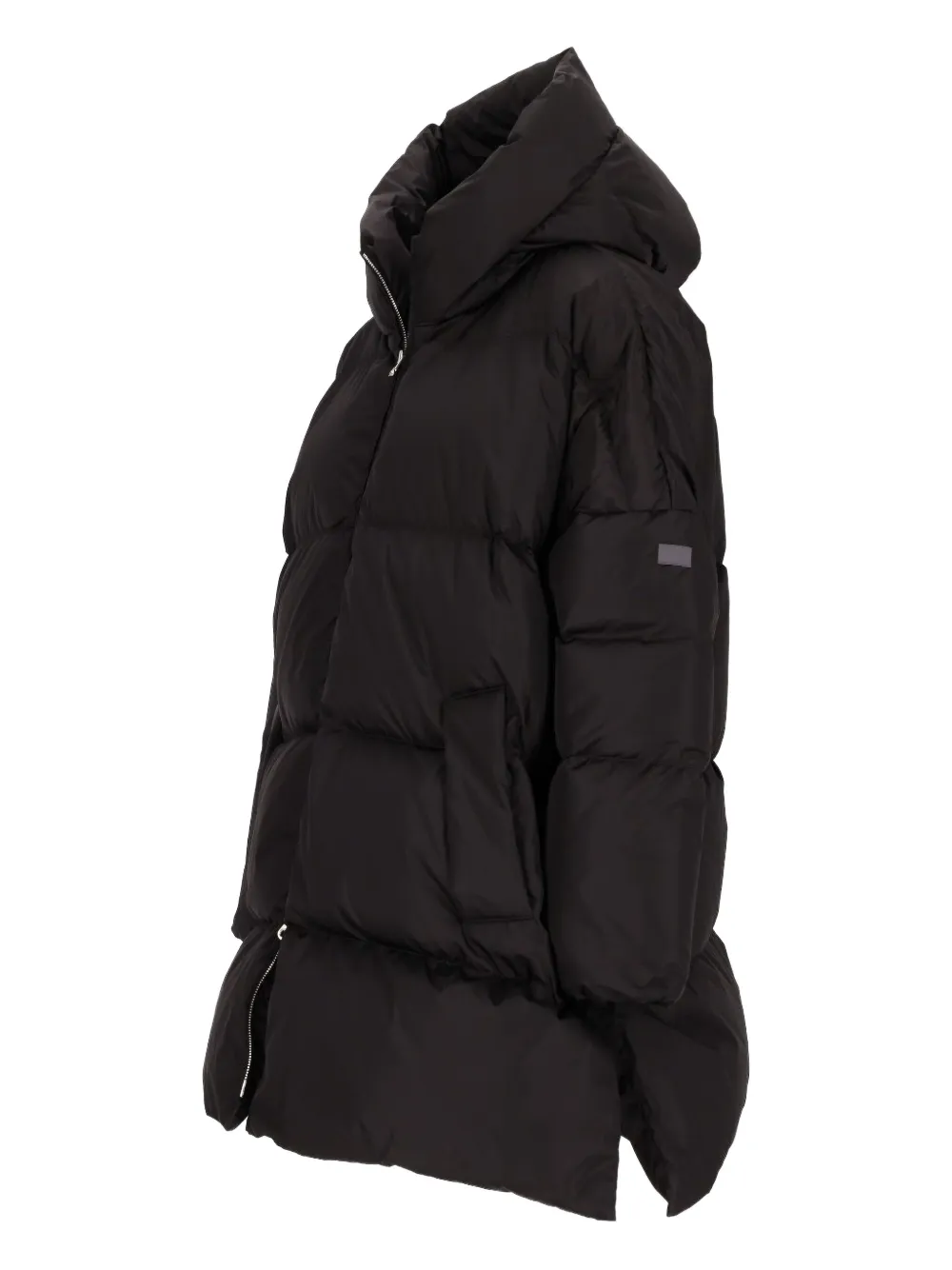 Lempelius Hooded Down Coat In Black