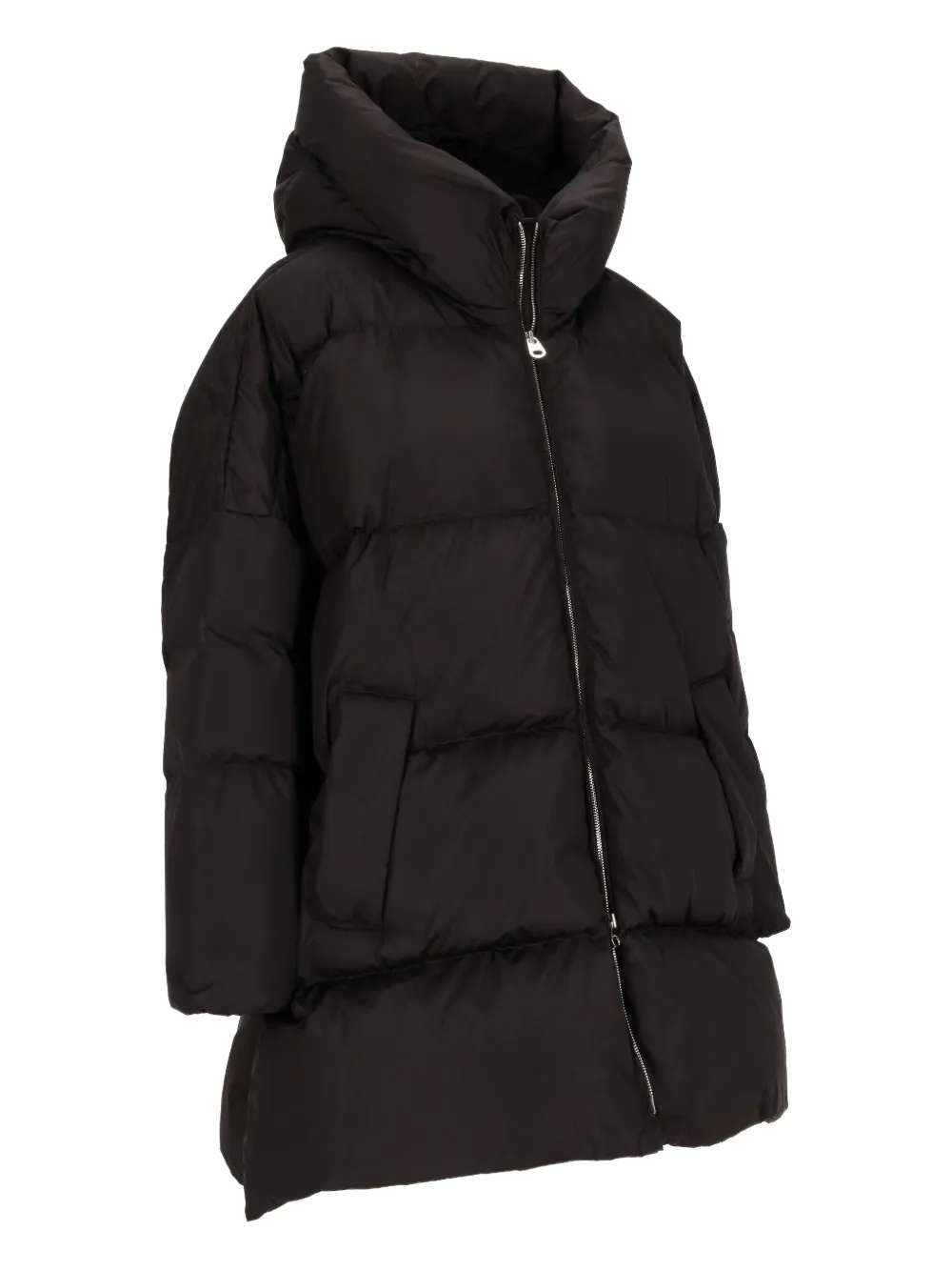 Lempelius Hooded Down Coat In Black