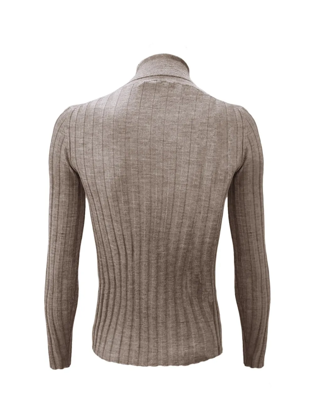 LA ROSE Geribbelde coltrui Beige