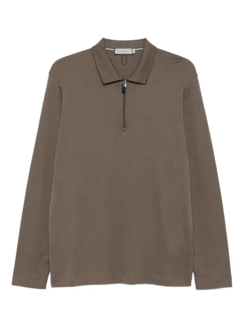 Canali zip-neck long-sleeve sweater