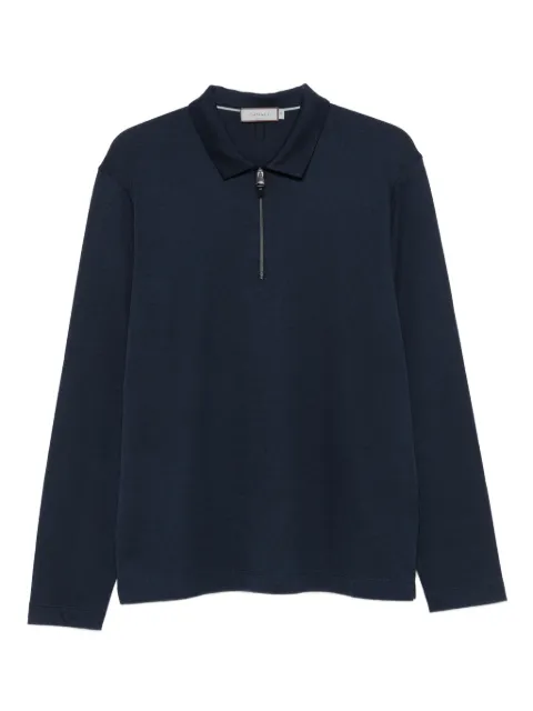 Canali zip-neck long-sleeve sweater