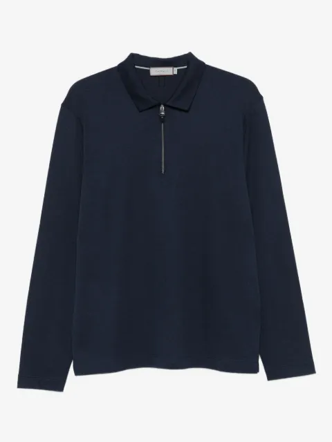 Canali zip-neck long-sleeve sweater