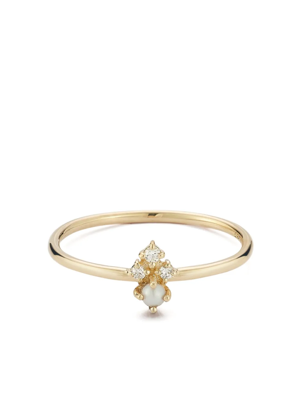 Mateo 14k Yellow Gold The Little Things Pearl And Diamond Ring