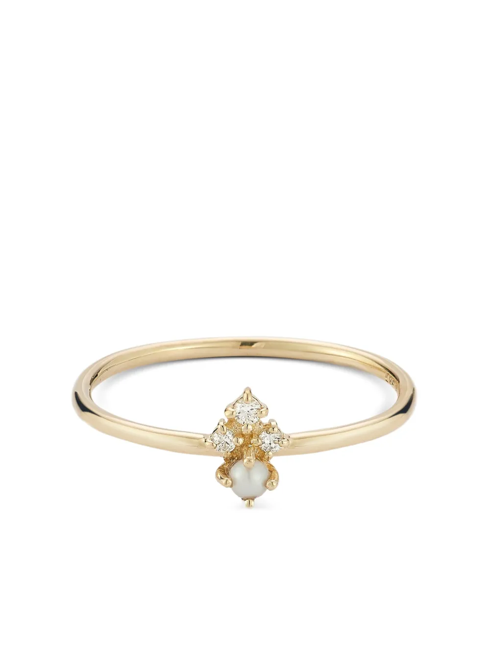 Mateo 14k Yellow Gold The Little Things Pearl And Diamond Ring In Gold