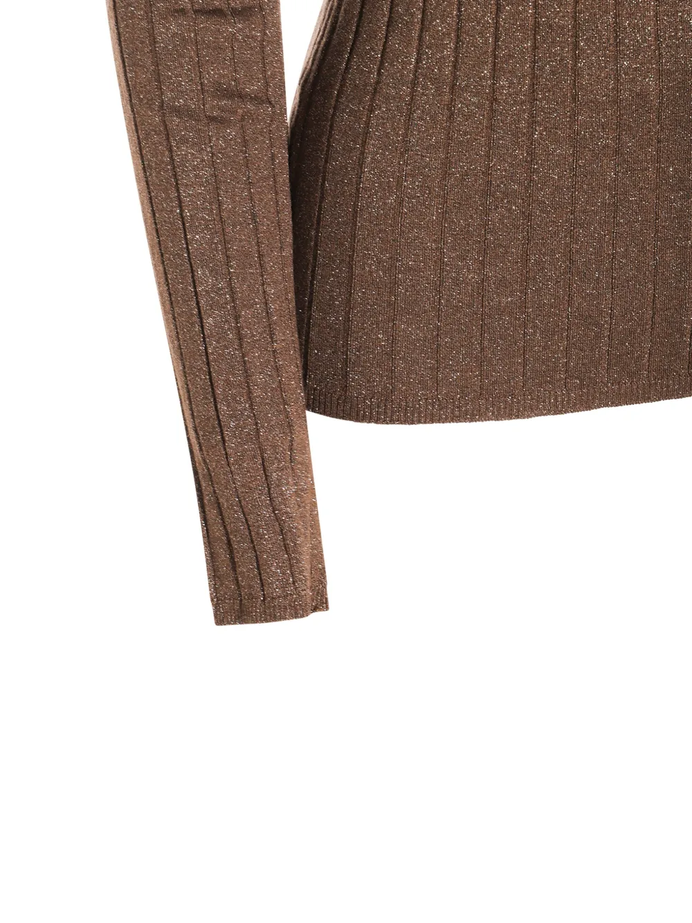 Brunello Cucinelli Geribbelde coltrui Bruin