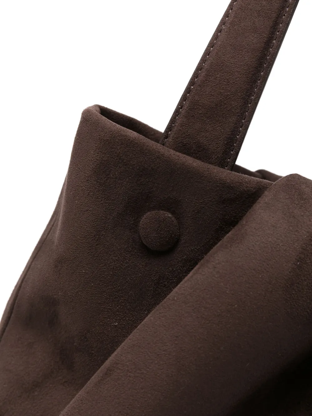 Themoirè pleated top-handle tote bag Bruin