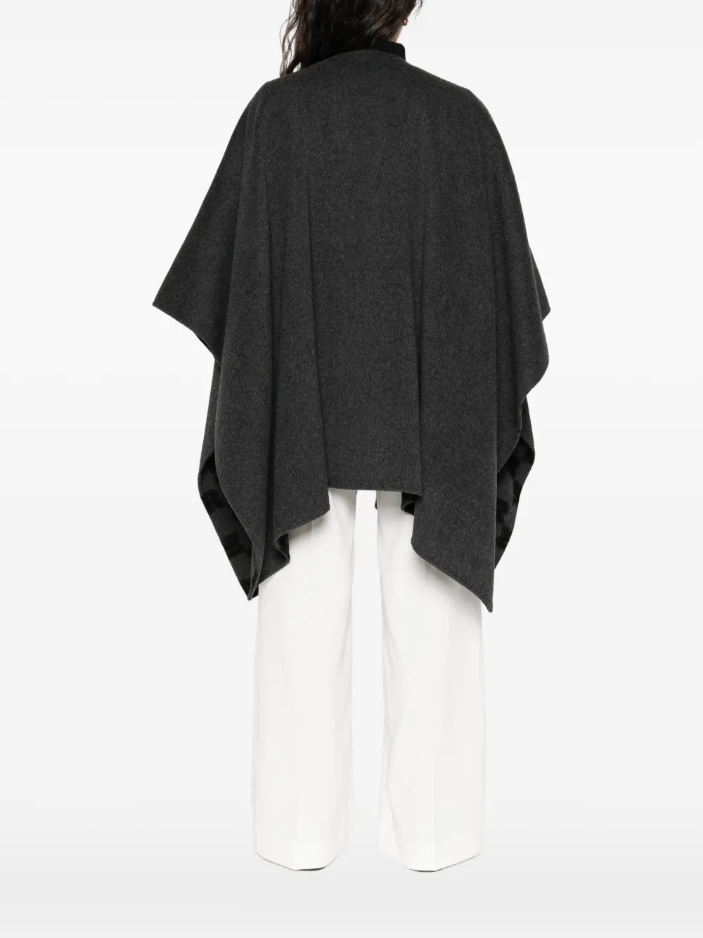 Ermanno Firenze Wool Cape In Gray