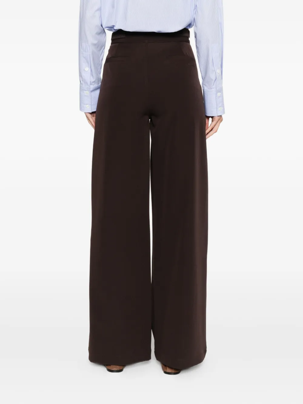 ERMANNO FIRENZE Broek met geplooid detail Bruin