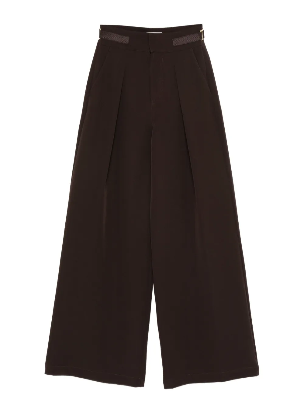 ERMANNO FIRENZE Broek met geplooid detail Bruin
