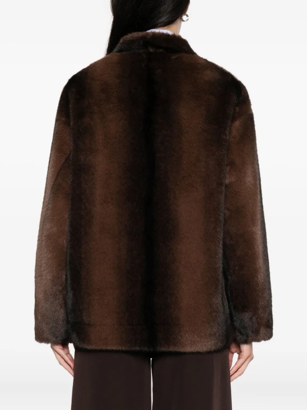 Ermanno Firenze Flap-pocket Jacket In Brown